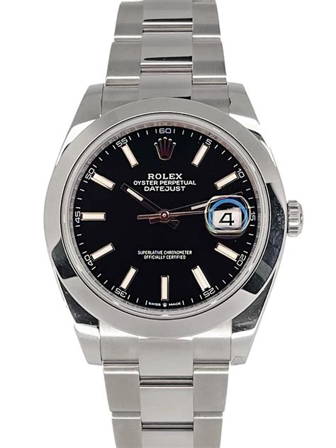 rolex datejust 41 smooth bezel black dia|Rolex Datejust 41 reference.